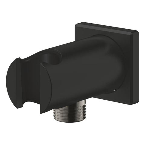 GROHE Rainshower wandaansluitbocht - vierkant - met houder - mat zwart SW1477516