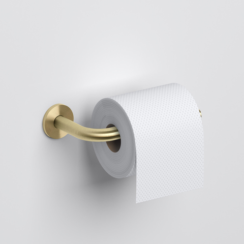 Clou Kaldur porte-rouleau de papier toilette en forme de L sans clapet or brossé PVD SW917329