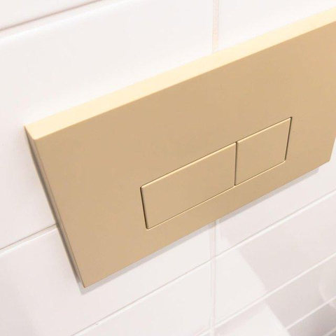 FugaFlow Efficiente Press Plaque de Commande - panneau de commande pour Geberit UP320 réservoir encastré - double chasse - boutons rectangulaires - matière synthétque beige SW1164843