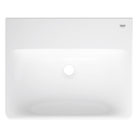 Grohe Euro Ceramic Wastafel - vrijhangend - 55x 44cm - zonder kraangat - met overloop - exclusief wandbevestiging - alpine wit SW1234880