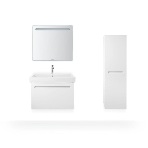 Duravit No.1 Duravit No.1wastafel - met kraangat - met overloop - 80x46x17.3cm - hoogglans wit SW723711