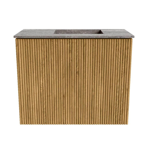 Mondiaz JOYA-DLUX 50cm toiletmeubel - kleur Oak - Wastafel FAYE positie Rechts Zonder kraangat kleur Oza. SW1424097