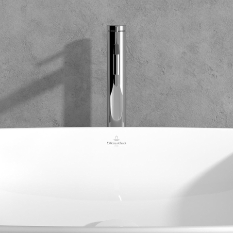 Villeroy & Boch Dawn 1 greeps wastafelkraan verhoogd - zonder pop up afvoergarnituur - hoogglans chroom SW974132