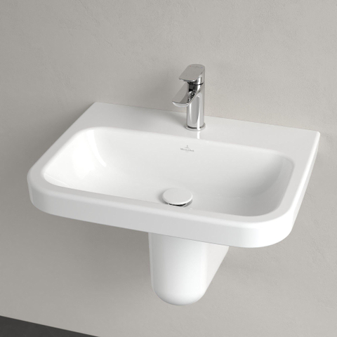 Villeroy & Boch Architectura wastafel - 60x47cm - met kraangat - zonder overloop - White Alpine (glans wit) 1025256
