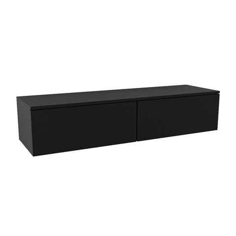 MONDIAZ ALAN MODULE SMALL Meuble sous-lavabo - 140x41x30cm - 2 tiroirs - push to open - MDF - Urban mat SW645296