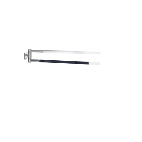 Duravit Karree 2-lids handdoekhouder - 45 cm - hoogglans chroom SW55123