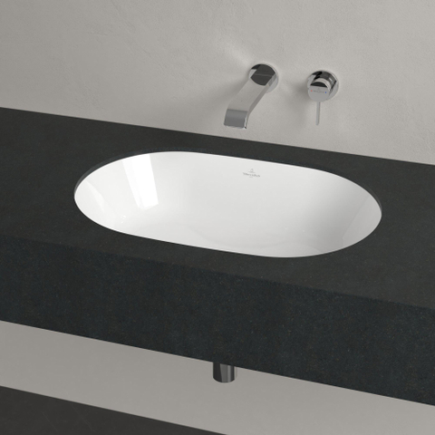 Villeroy & Boch Architectura onderbouwwastafel - 63x43cm - zonder kraangat - met overloop - White Alpine (glans wit) SW762371