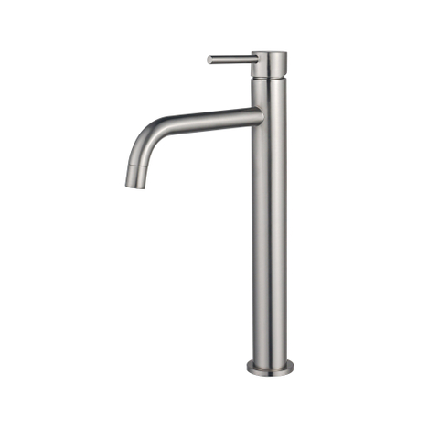 Fortifura Calvi Slim Wastafelkraan - 32cm - verhoogd - opbouw - PVD - geborsteld RVS SW377859