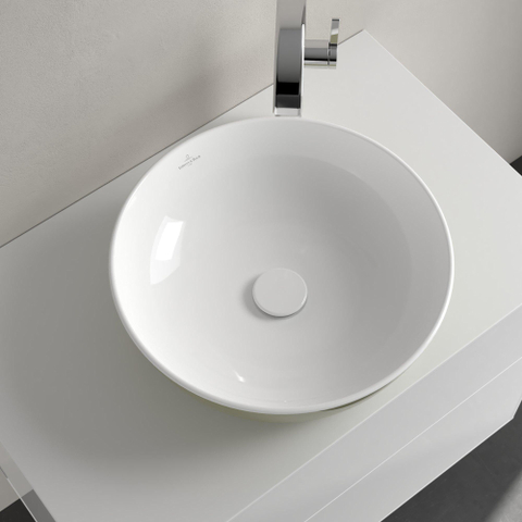 Villeroy & Boch Artis opzetwastafel - 43x43cm - zonder kraangat - zonder overloop - Sage Green (glans groen) SW644115