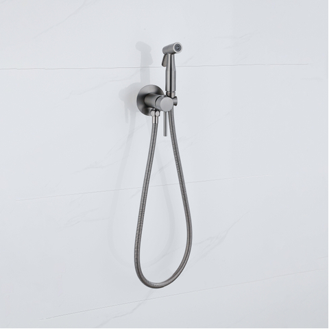 Fortifura Calvi Mengkraan Bidet - met handdouchehouder - gunmetal (antraciet) SW1236932