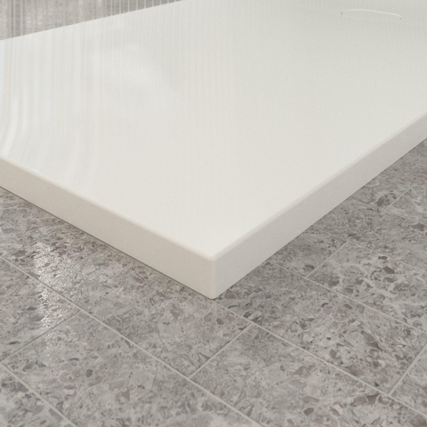 Villeroy & Boch Ecora douchebak - 180x100x4.5cm - afvoer korte zijde - white alpine (wit) SW1558918