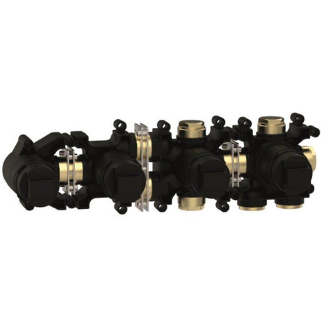 Crosswater MPRO Module 2D Inbouwdeel - voor baduitloop en handdouche - zwart SW876289