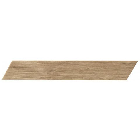 ÉCHANTILLON Terravito Elmare carreau mural et de sol - 7.5x45cm - 9mm - Rectangulaire - Imitation bois - Natural Chevron Mat SW735983