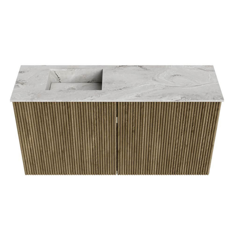 Mondiaz JOYA-DLUX 80cm toiletmeubel - kleur Dusk - Wastafel FAYE positie Links 1 kraangat kleur Glace. SW1423148