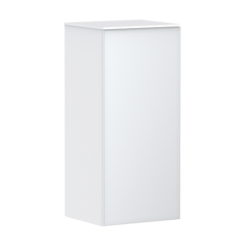 Hansgrohe Xevolos E Half Hoge Kast - 89x40x36cm - 1 deur - front metallic white - push to open - scharnier rechts - mat wit matt/white metallic SW995439