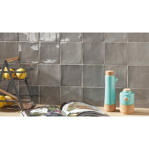 ÉCHANTILLON Ceralto Nordico Line Carrelage mural 13x13cm 8.5mm pâte blanche Gris SW915207