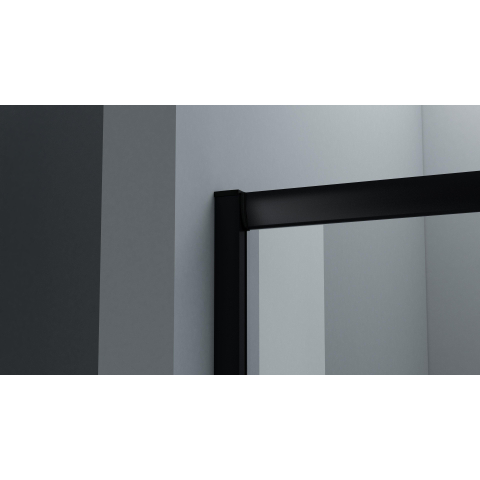 Adema Dawn Douchecabine - 90x90x185cm - kwartrond - zwart mat SW1381731