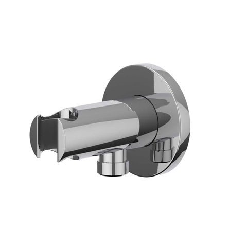 IVY Pact Ensemble de douche de pluie - encastré - symmetry - inverseur arrêt 2 voies - bras de plafond 15cm - douche de tête slim 25cm - support avec sortie - flexible de douche 150cm - douchette barre - Chromé SW1035610