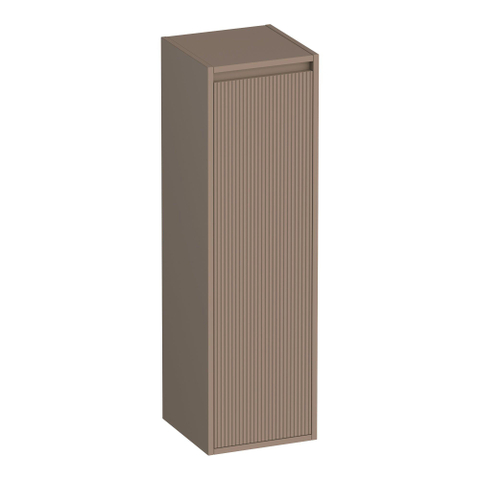 BRAUER Adore Wavy armoire haute - 120x35x35cm - 1 porte - ouverture à droite - sans poignée - moka mat SW1198504