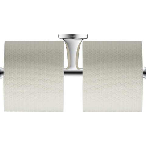 Duravit Starck T Toiletrolhouder - dubbel - zonder klep - hoogglans chroom SW297077