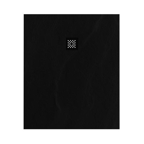 BRAUER Asteroid Douchebak 100x120 incl. antislip en antibacterieel mineraalmarmer mat zwart SW543414