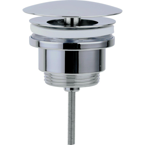 Fortifura Calvi Fonteinkraanset - staande fonteinkraan - laag - always open plug - design - sifon - hoogglans chroom SW798599