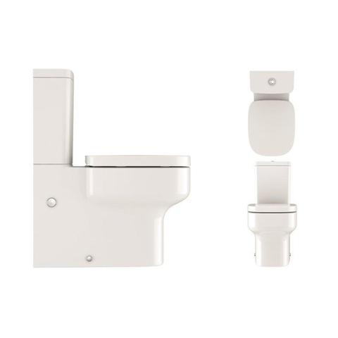 Crosswater Kai abattant de WC avec softclose et bord fin blanc SW487305