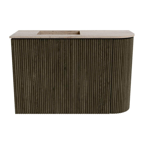 Mondiaz JOYA-DLUX 61.6cm toiletmeubel - ronding rechts kleur Shadow - Wastafel FAYE positie Links Zonder kraangat kleur Saba. SW1425153