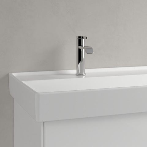 Villeroy & Boch Collaro meubelwastafel - 120x47cm - zonder overloop - 2 kraangatenen - Stone White (mat wit) SW358331