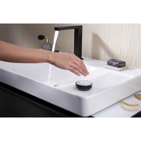 Hansgrohe Tecturis E Wastafelmengkraan - push to open plug - 15.8cm uitloop - coolstart - mat zwart SW918665