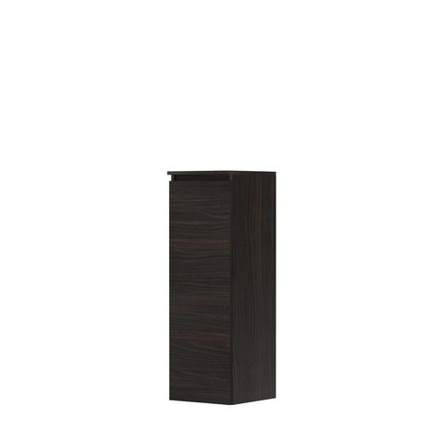 INK Badkamerkast - 35x37x106cm - 1 deur - Links en rechtsdraaiend - greeploos - houten keerlijst - MFC - intens eiken SW439423