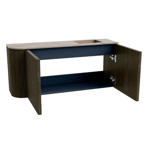 Mondiaz JOYA-DLUX 91.6cm toiletmeubel - ronding links kleur Shadow - Wastafel FAYE positie Rechts Zonder kraangat kleur Arena. SW1424851