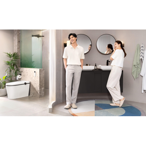 Hansgrohe VIVENIS Eengreeps wastafelmengkraan - 110 - coolstart - met PopUp - trekwaste - mat zwart SW699931