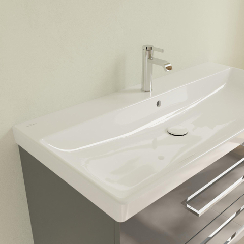 Villeroy & Boch Avento meubelwastafel - 100x47cm - 1 kraangat - met overloop - White Alpine (glans wit) SW59848