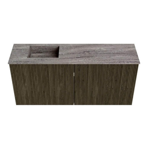 Mondiaz JOYA-DLUX 90cm toiletmeubel - kleur Shadow - Wastafel FAYE positie Links Zonder kraangat kleur Oza. SW1425046