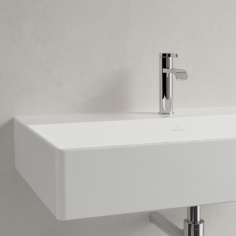 Villeroy & Boch memento 2.0 wastafel onderzijde - geslepen - 80x47cm - zonder overloop - 1 kraangat CeramicPlus - White Alpine (glans wit) SW358455