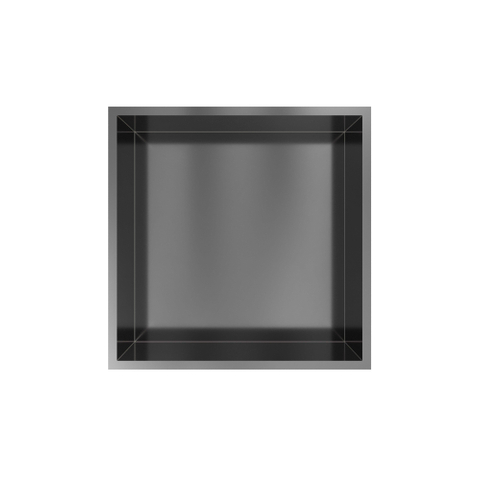 Hotbath &MORE Inbouwbox of inbouwnis - 30x30x10 - PVD - geborsteld gunmetal (antraciet) SW1246551