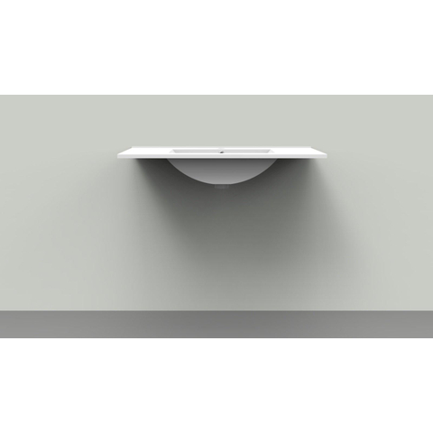 Arcqua Pakaru lavabo 91x46cm avec trop-plein 1 trou de robinet 1 vasque céramique brillant blanc SW374581
