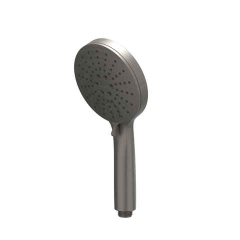 IVY Pact Ensemble de douche de tête - encastré - symmetry - inverseur 2 voies marche/arrêt - bras mural 40cm - douche de tête slim 25cm - support avec sortie - flexible de douche 150cm - douchette 3 jets - Noir métal brossé PVD SW1035901