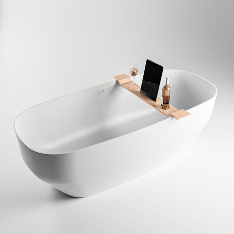 Mondiaz EASY Planche de baignoire - 86x12.5x4.2cm - solid surface - Rosee SW1026203
