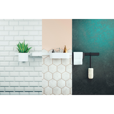 Hansgrohe WallStoris élément mural 50x3.3x1.2cm Noir mat SW651268