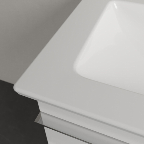 Villeroy & Boch venticello wastafel - met 1 kraangat - 65x50cm (geschikt - voor 3 kraangaten) - met overloop CeramicPlus - White Alpine (glans wit) 1025145