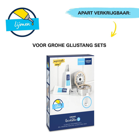 GROHE Vitalio Joy 110 Ensemble barre de douche - 60cm - douchette ronde - 2 types de jets - flexible de douche lisse - chrome/noir 4357674