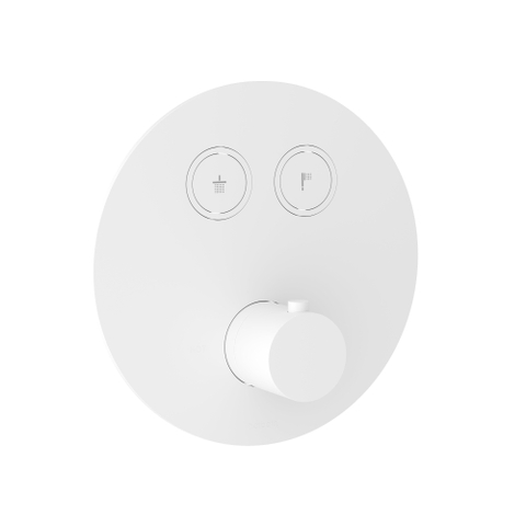 Hotbath Cobber afbouwdeel inbouwthermostaat met 2 pushbuttons mat wit SW229988
