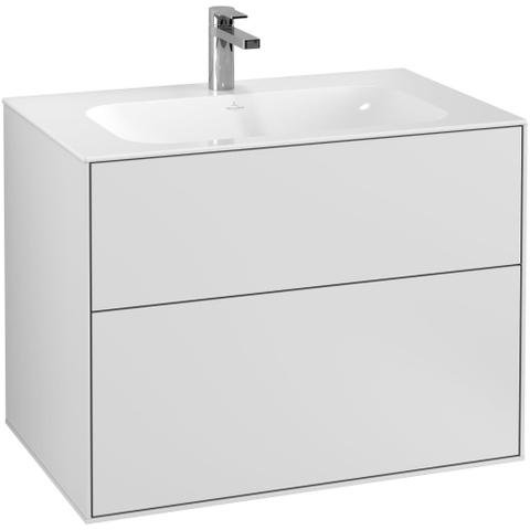 Villeroy & Boch finion wastafelonderkast - 79.6x59.1cm - 2 lades - mat wit SW479536
