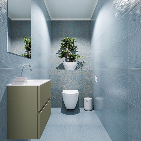 MONDIAZ ADA Toiletmeubel 60x30x50cm met 0 kraangaten 2 lades army mat Wastafel Lex rechts Solid Surface Wit SW472598