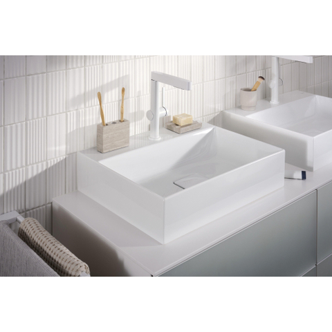Hansgrohe Finoris Wastafelkraan - 230 - 2jet - met uittrekbare vuistdouche plug - mat wit SW651588