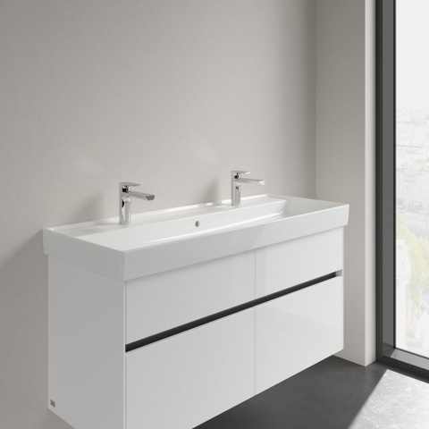Villeroy & Boch Collaro meubelwastafel - 120x47cm - met overloop - 2 kraangaten - White Alpine (glans wit) SW358328
