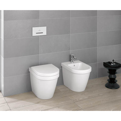 Villeroy & Boch Architectura Cuvette à poser à sortie profonde - sans bride de rinçage - au sol - blanc brillant Alpin (blanc) SW479534