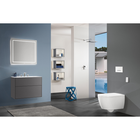 Villeroy & Boch Squaro infinity douchebak - 90x90x4cm - Anthracite (grijs) SW29378